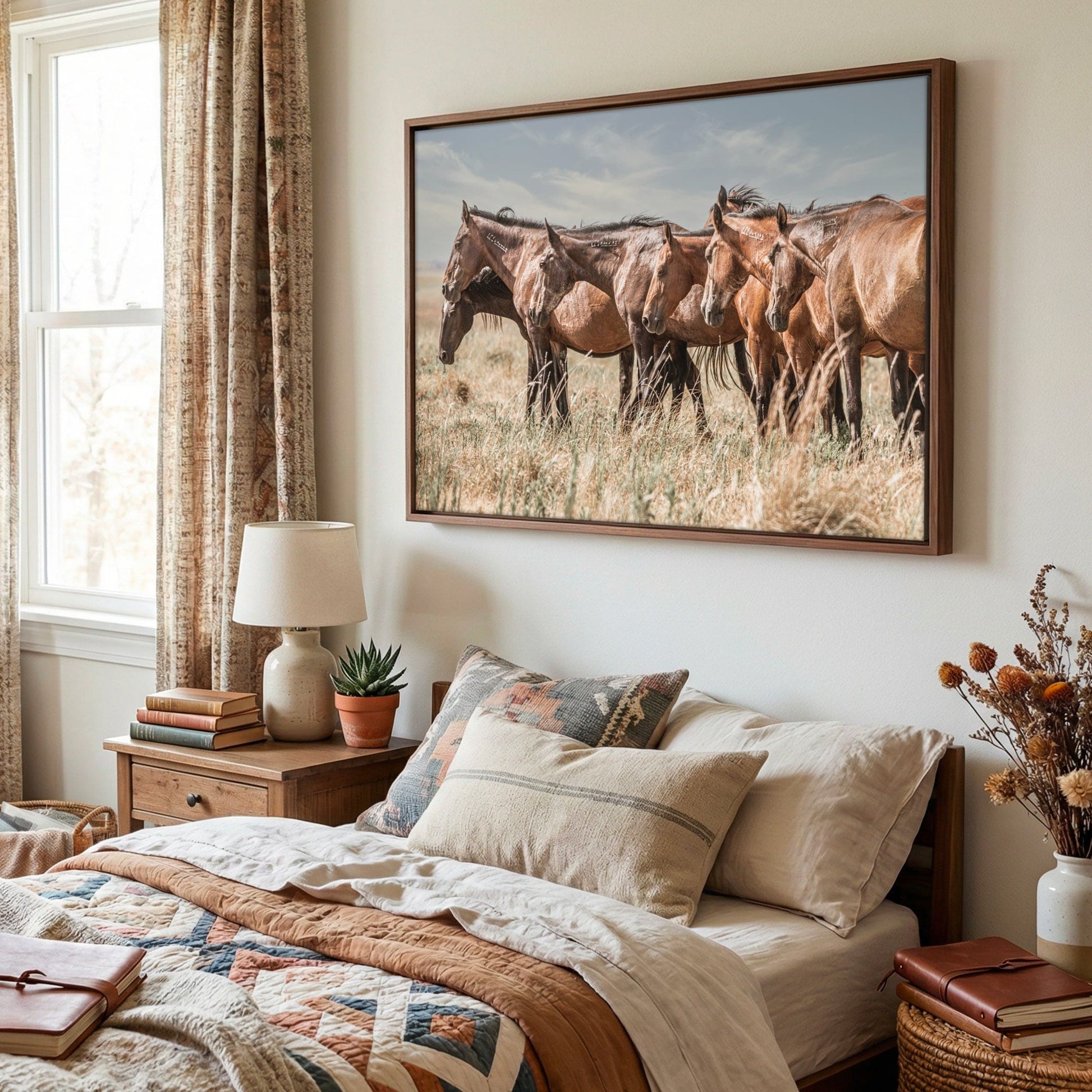 Wild Horse Canvas Print – Mustang Wall Art for Rustic Living Room Decor Wall Art Teri James Photography