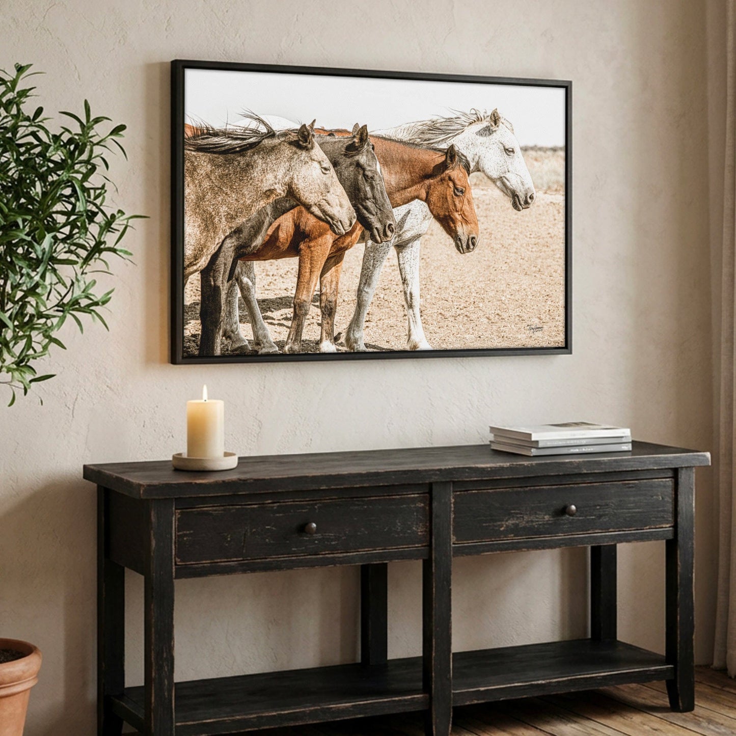 Wild Horse Print – Osage County Art - Wild Horses in Rustic Decor Wall Art Teri James Photography