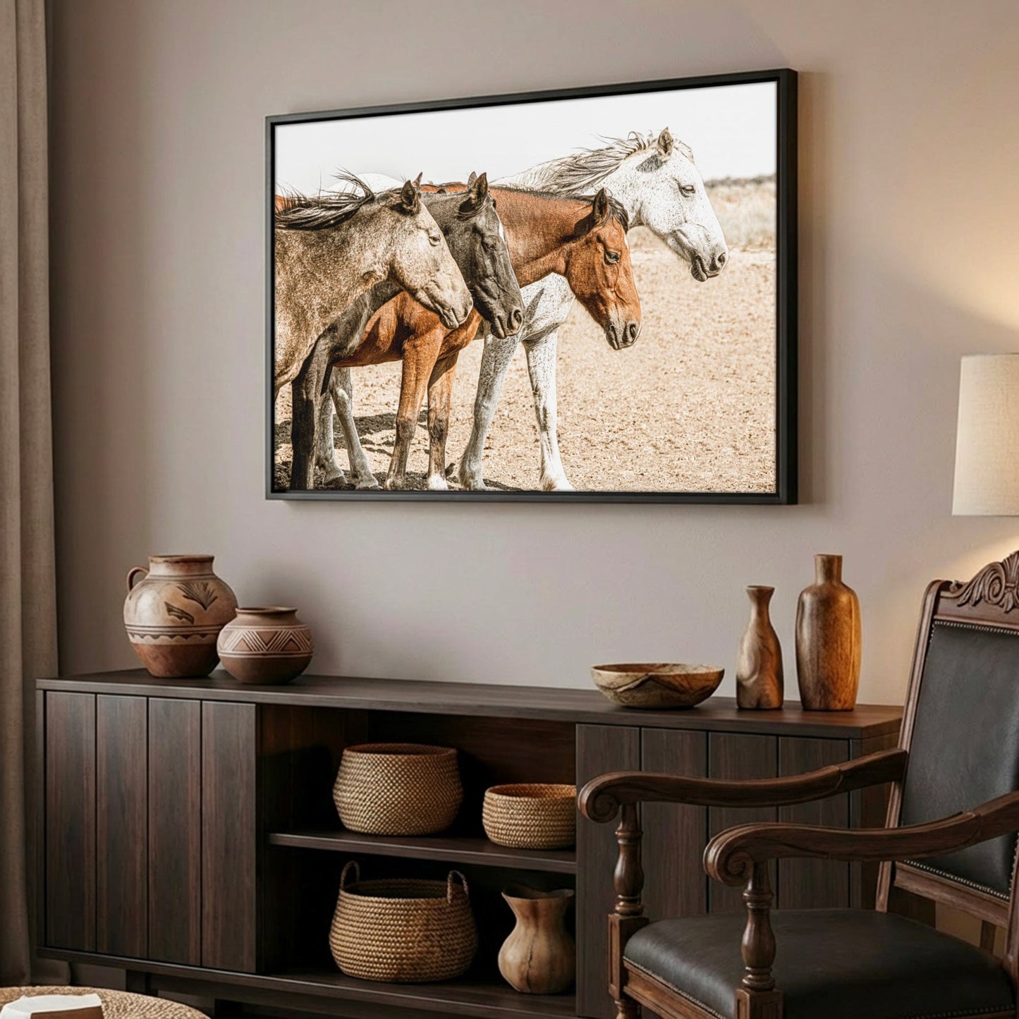 Wild Horse Print – Osage County Art - Wild Horses in Rustic Decor Wall Art Teri James Photography