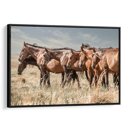 Wild Horses Canvas Print - Western Wall Decor Canvas-Black Frame / 12 x 18 Inches Wall Art Teri James Photography