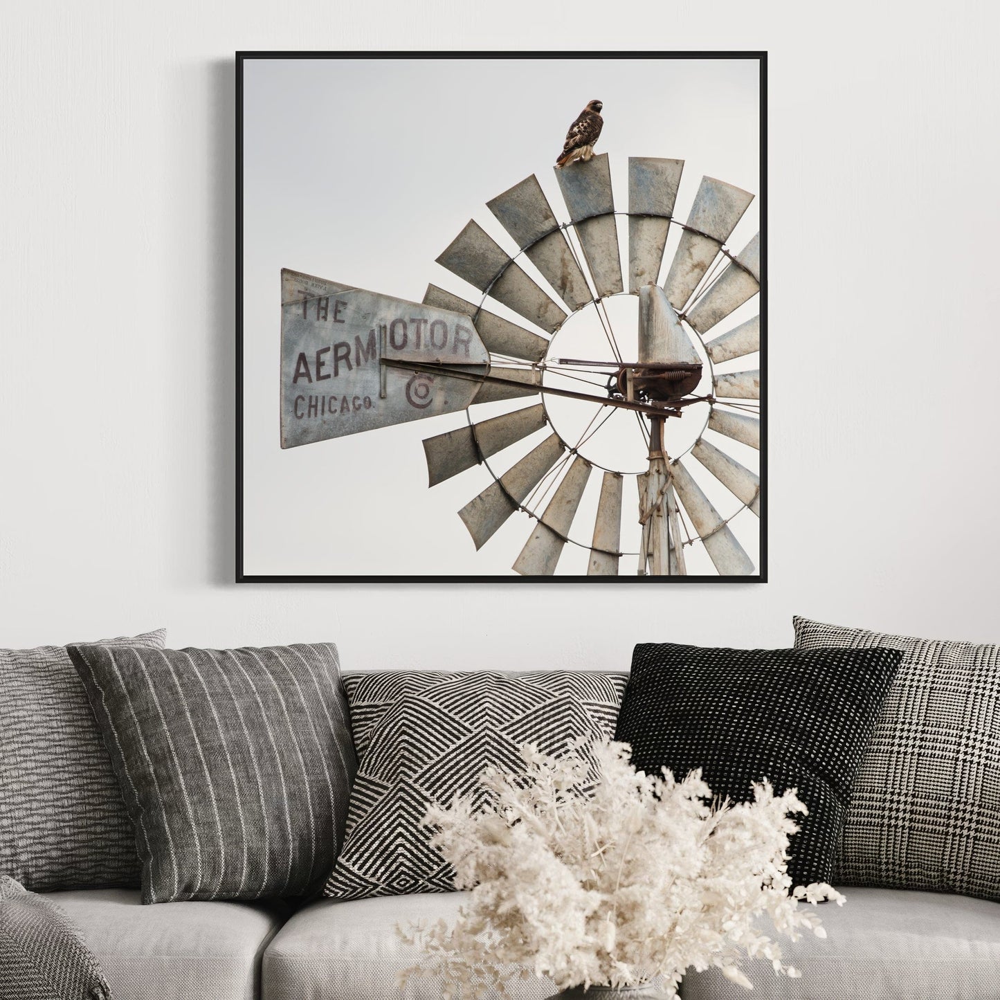 Windmill Wall Decor Modern Farmhouse Art Wall Art Teri James Photography