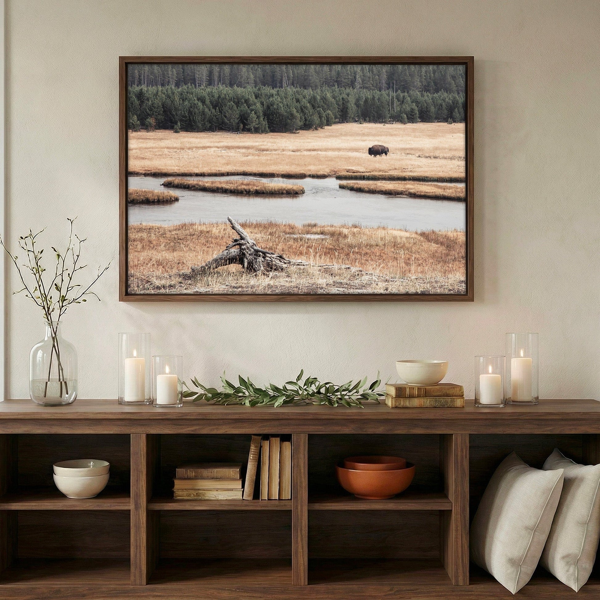 Yellowstone Bison Canvas Print Wall Art Teri James Photography
