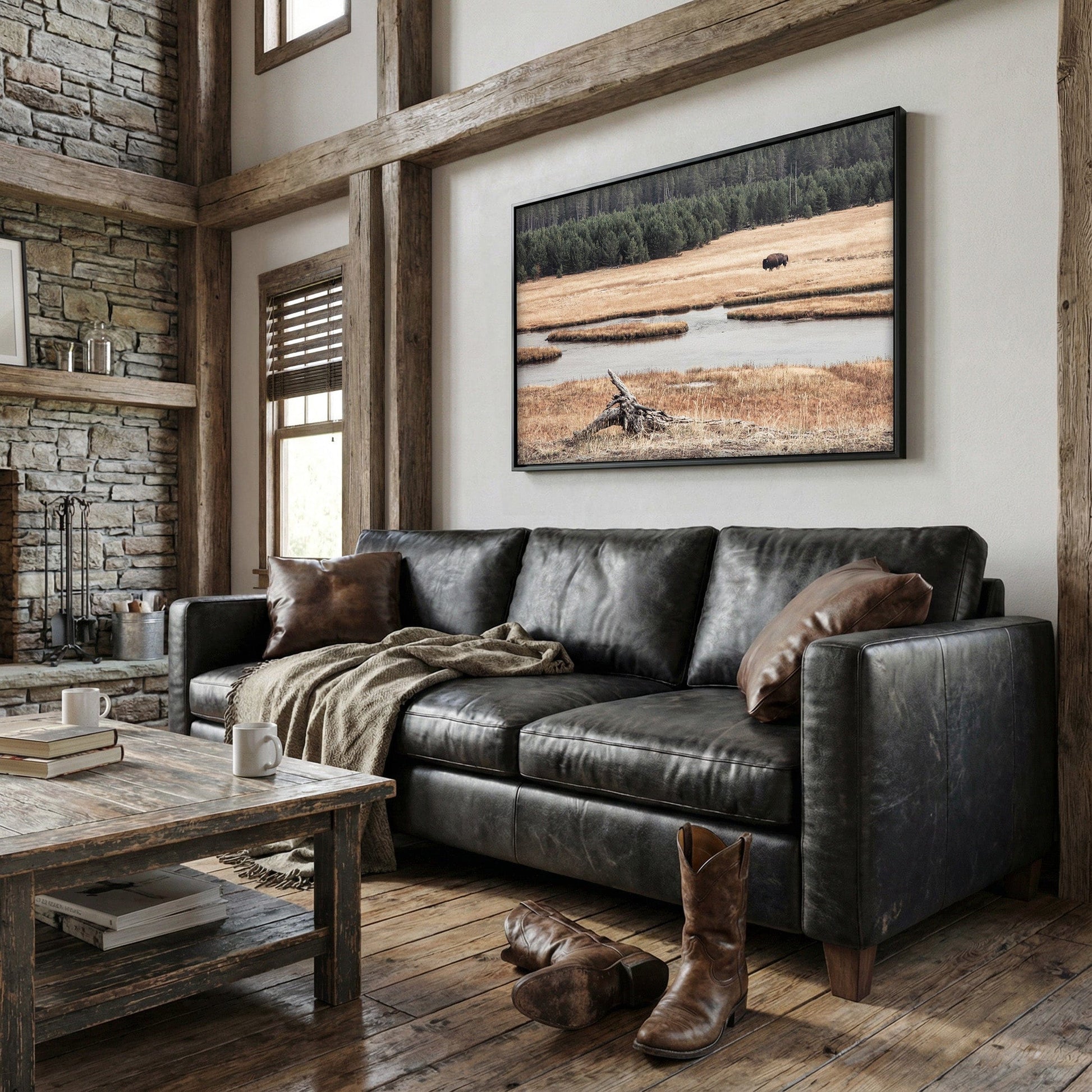 Yellowstone Bison Canvas Print Wall Art Teri James Photography