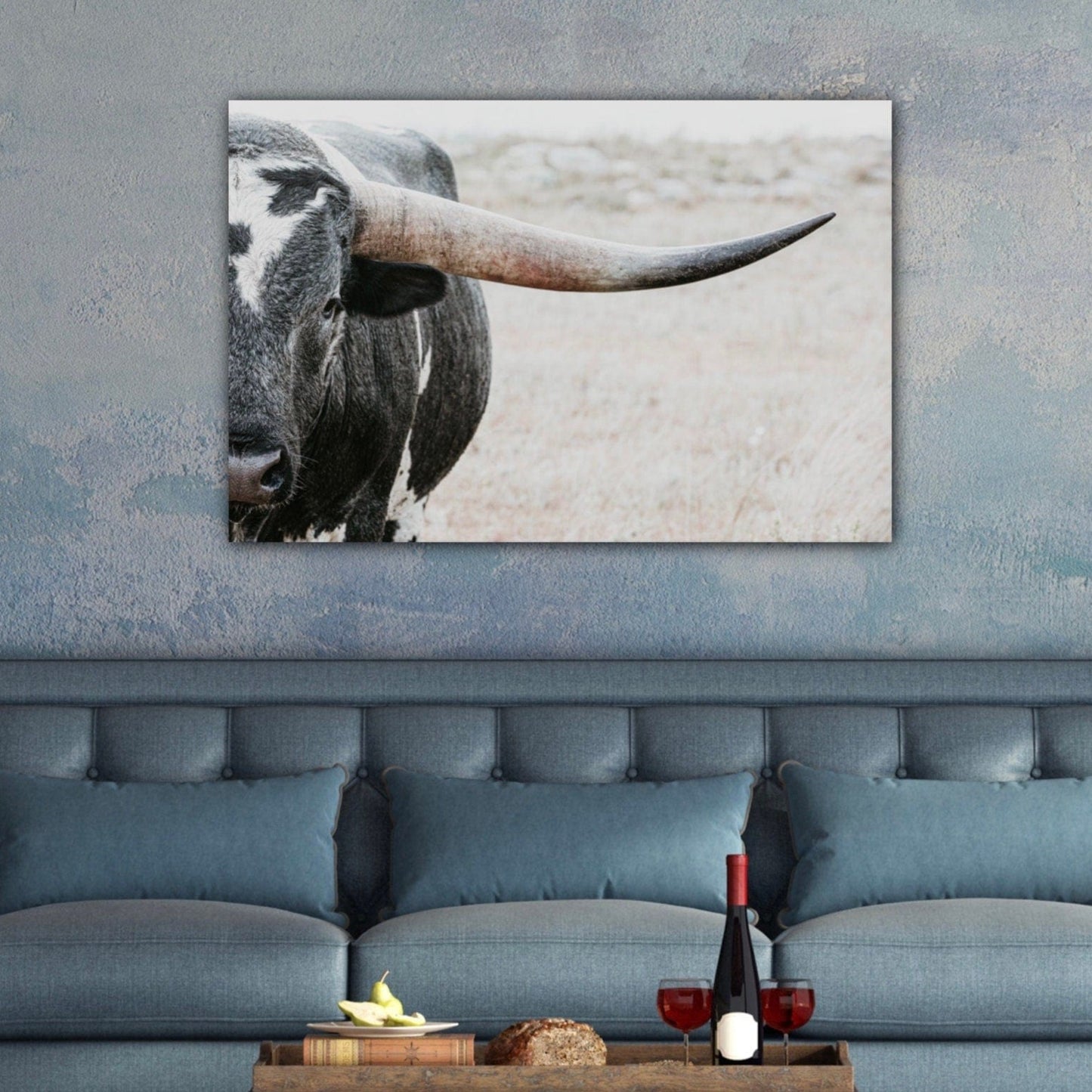Teri James Photography Wall Art Closeup of Texas Longhorn Bull